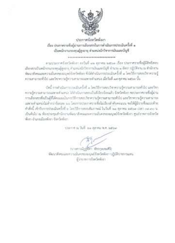 ประกาศรายชื่อผู้ผ่านการคัดเลือกในการดำเนินการประเมินครั้งที่ 1 พนักงานกองทุน ผส. ตำแหน่งนักวิชาการเงินและบัญชี